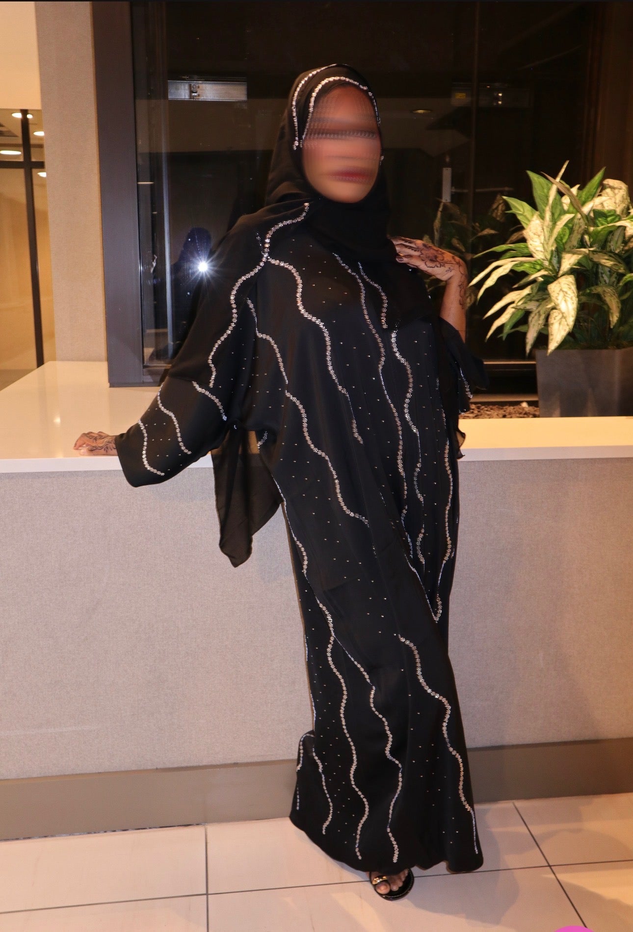 Arwa Swirl  Abaya